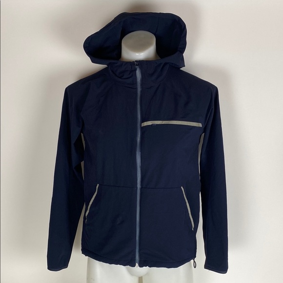 A.P.C. X Outdoor Voices Soft Shell Men’s Jacket Size Small Navy - Picture 1 of 12